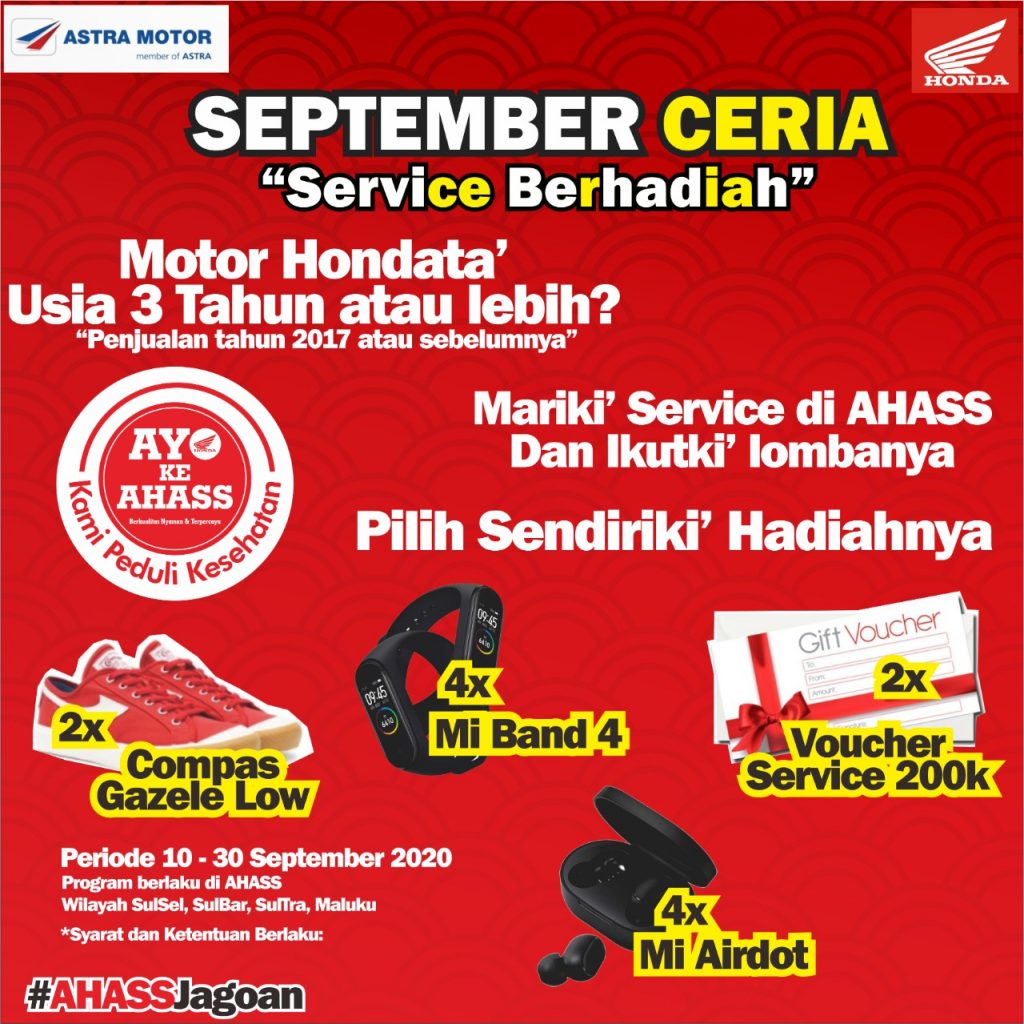 Service Di AHASS Banjir Hadiah