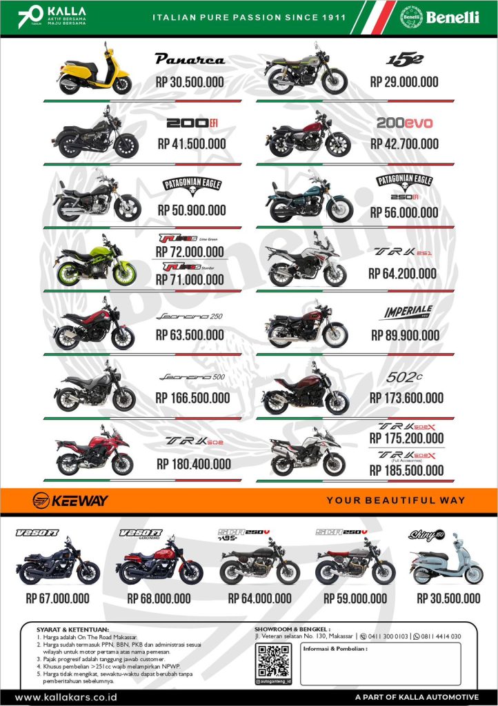 harga benelli makassar 2023