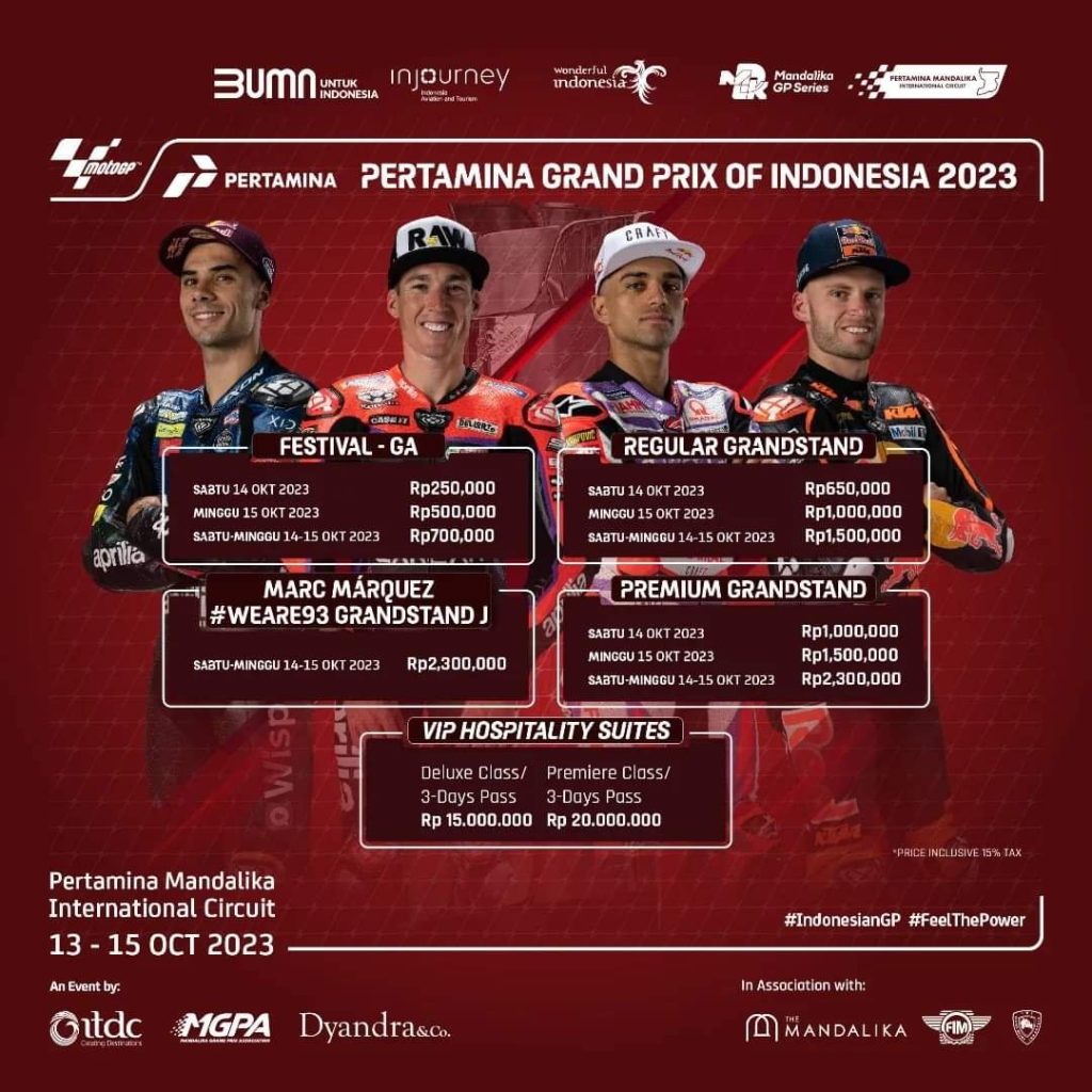 Harga Tiket Motogp Mandalika 2023